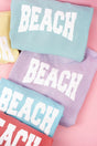 Beach Puff Vinyl Comfort Colors Adult Crew-Neck Sweatshirt - Wholesale Accessory Market