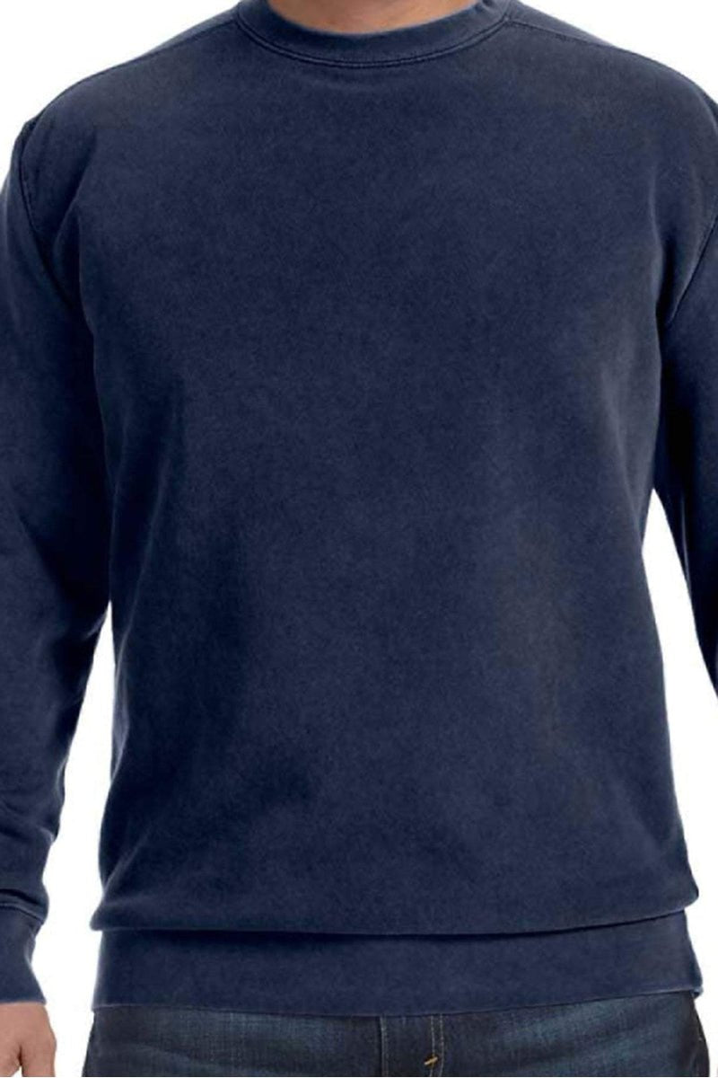 TSC Apparel Large Monogram Comfort Colors Adult Crew-Neck Sweatshirt #1566 | Wholesale Accessory Market S / Blue Jean - CC