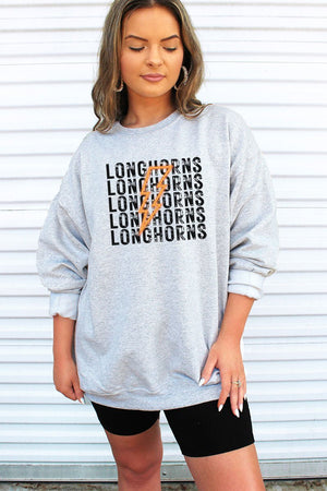 Longhorns Bolt Heavy-weight Crew Sweatshirt - Wholesale Accessory Market