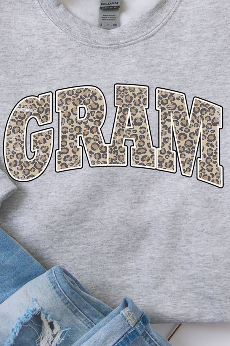 Arched Gram Leopard Heavy-weight Crew Sweatshirt - Wholesale Accessory Market