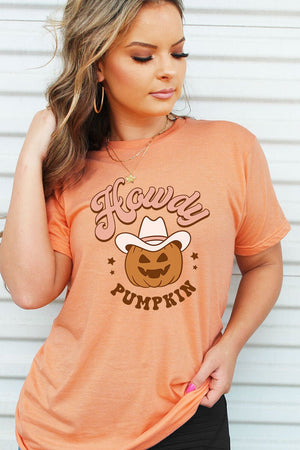 Pumpkin Howdy Cowboy Hat Unisex Blend Tee - Wholesale Accessory Market