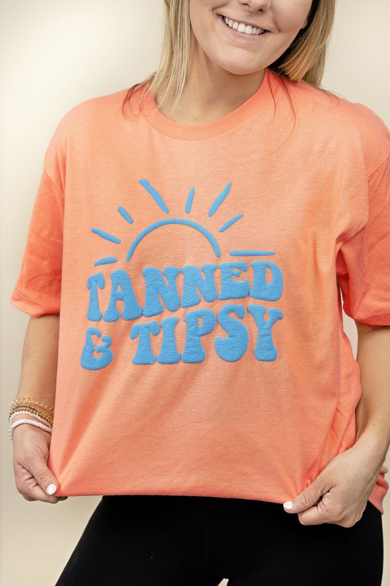 Tanned and Tipsy Smiley Decal