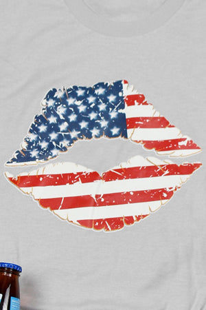 Patriotic Lips Unisex Blend Tee - Wholesale Accessory Market