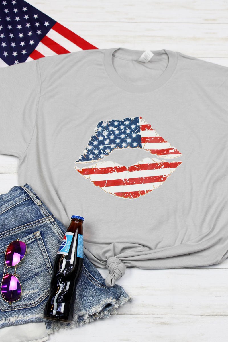 Patriotic Lips Unisex Blend Tee - Wholesale Accessory Market