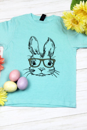 Bunny With Glasses Leopard Youth Fine Jersey Tee - Wholesale Accessory Market