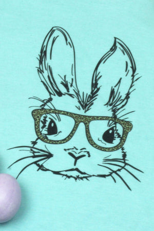 Bunny With Glasses Leopard Youth Fine Jersey Tee - Wholesale Accessory Market