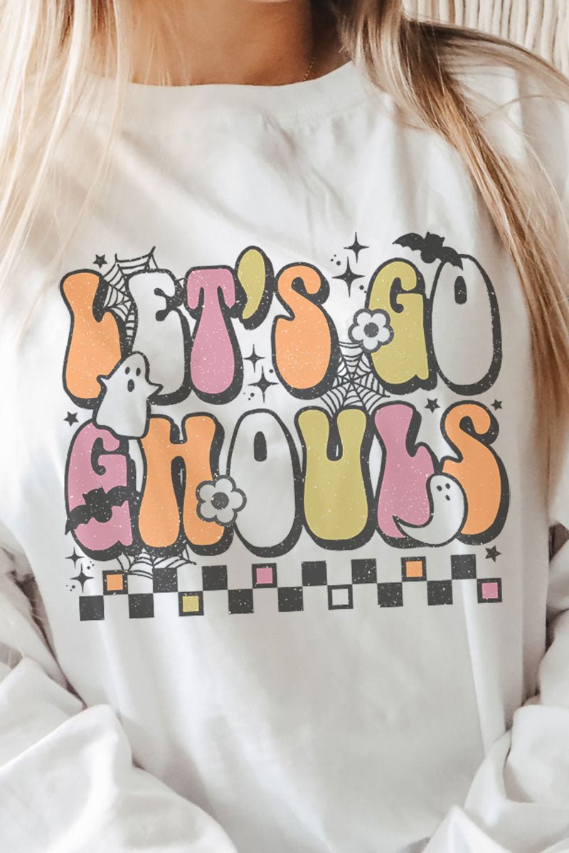 Colorful Let's Go Ghouls Unisex Dri-Power Long-Sleeve 50/50 Tee - Wholesale Accessory Market