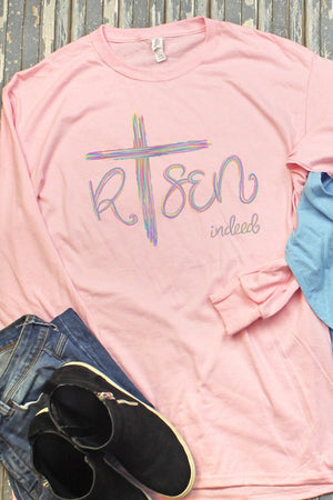 Cross Risen Indeed Unisex Dri-Power Long-Sleeve 50/50 Tee - Wholesale Accessory Market
