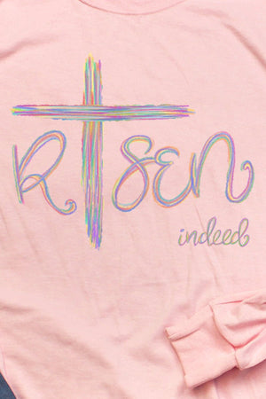 Cross Risen Indeed Unisex Dri-Power Long-Sleeve 50/50 Tee - Wholesale Accessory Market