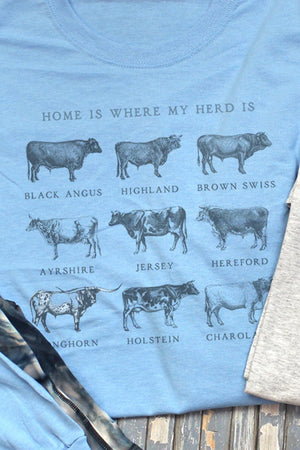 Home Is Where My Herd Is Unisex Dri-Power Long-Sleeve 50/50 Tee - Wholesale Accessory Market