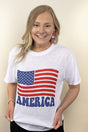 America Flag Puff Vinyl Dri-Power 50/50 Tee - Wholesale Accessory Market