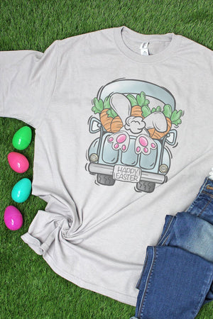 Happy Easter Cottontail Truck Unisex Dri-Power 50/50 Tee - Wholesale Accessory Market