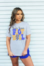 Team Name Football Royal & Gold Dri-Power 50/50 Tee - Wholesale Accessory Market