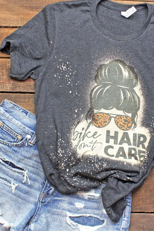Bleached Bike Hair Don't Care Unisex Short Sleeve T-Shirt - Wholesale Accessory Market