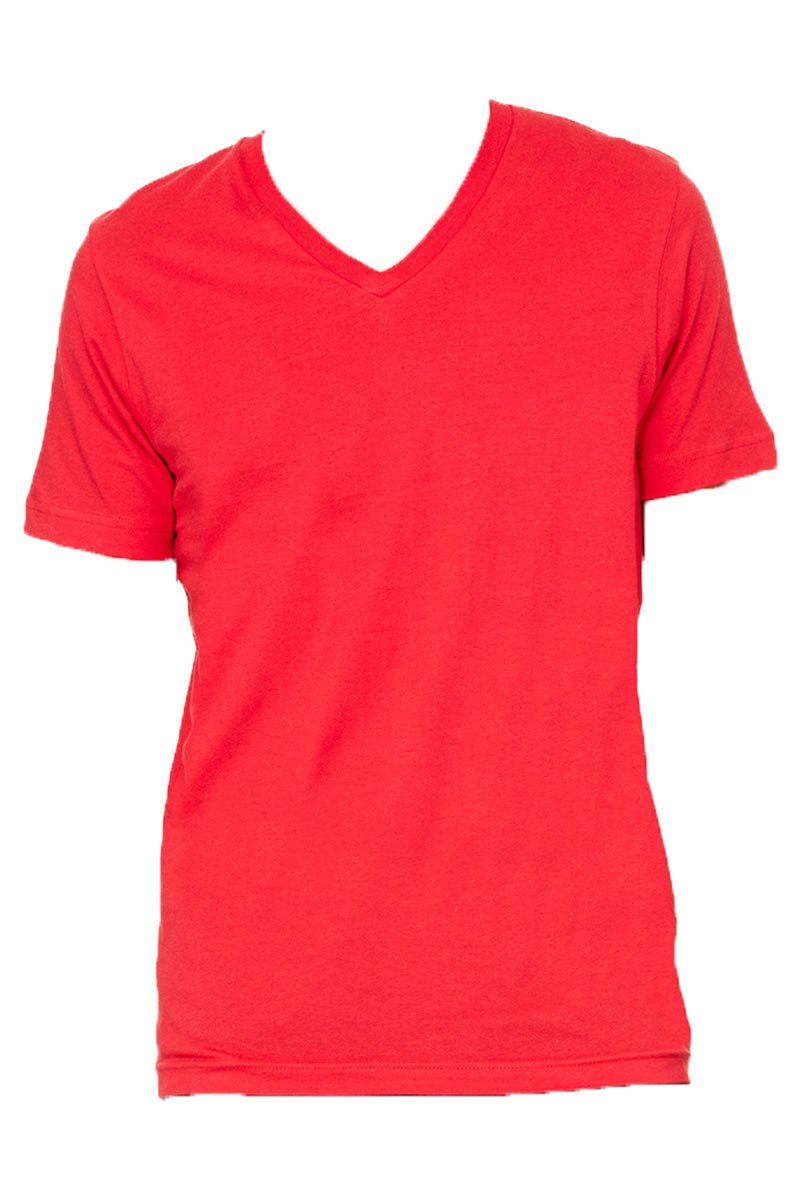 Plain red v sales neck t shirt