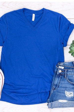 Bella+Canvas Solid Color Unisex Jersey V-Neck Tee - Wholesale Accessory Market