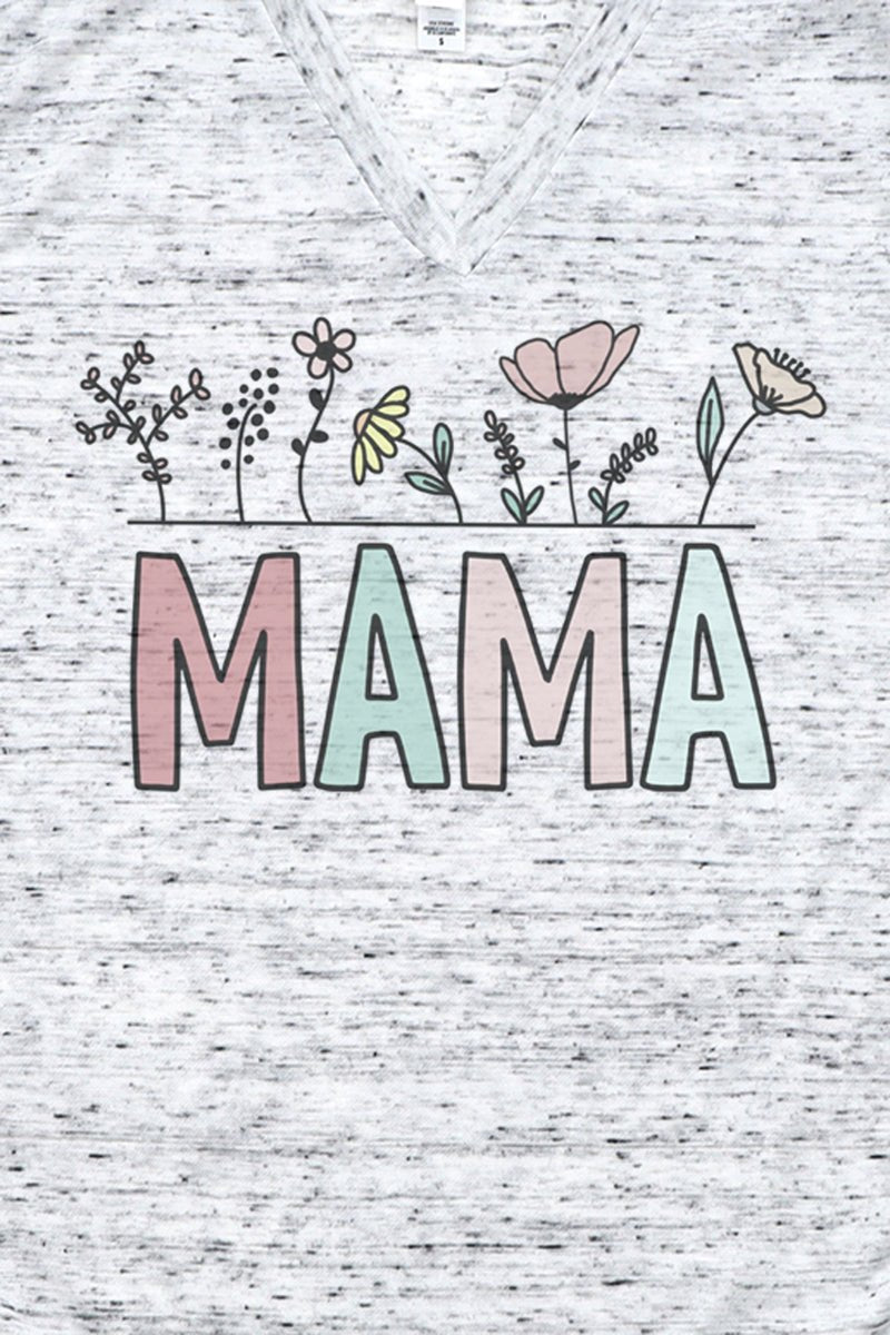 Pastel Bloom Mama Unisex V-Neck Tee - Wholesale Accessory Market