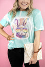 Bleached Groovy Bunny Hip Hop Tri-Blend Short Sleeve Tee - Wholesale Accessory Market