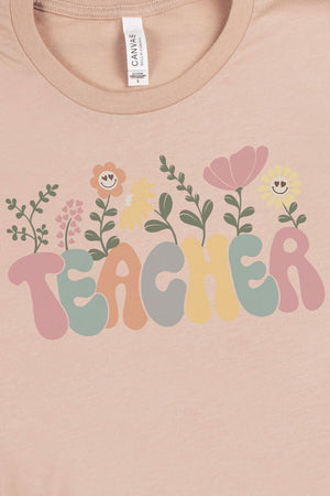 Blossoming Teacher Tri-Blend Short Sleeve Tee - Wholesale Accessory Market