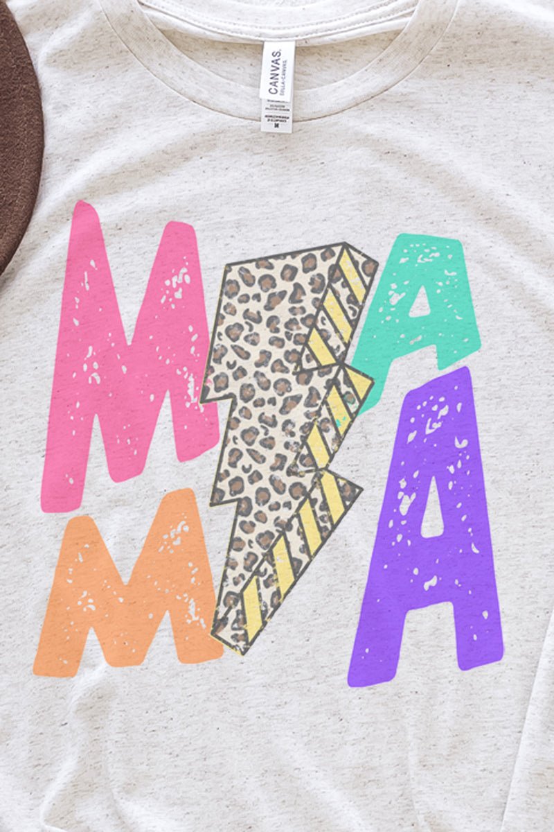 Colorblock Lightning Mama Tri-Blend Short Sleeve Tee - Wholesale Accessory Market