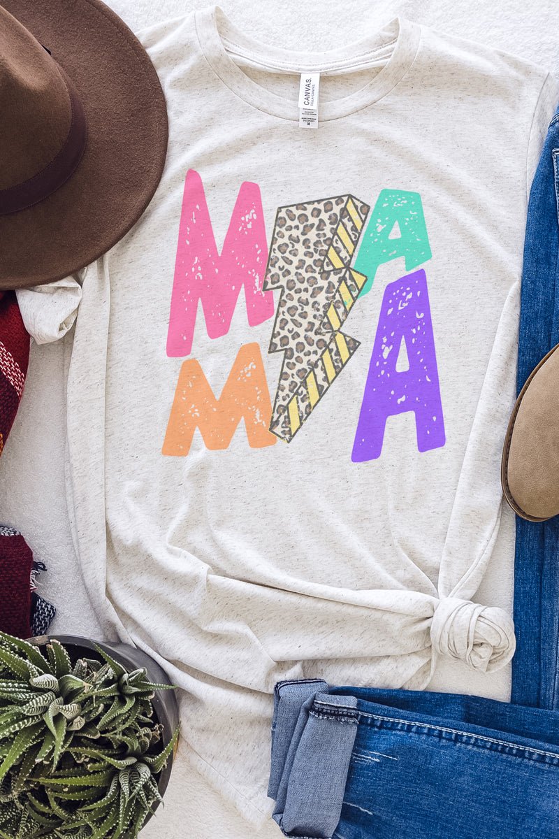 Colorblock Lightning Mama Tri-Blend Short Sleeve Tee - Wholesale Accessory Market