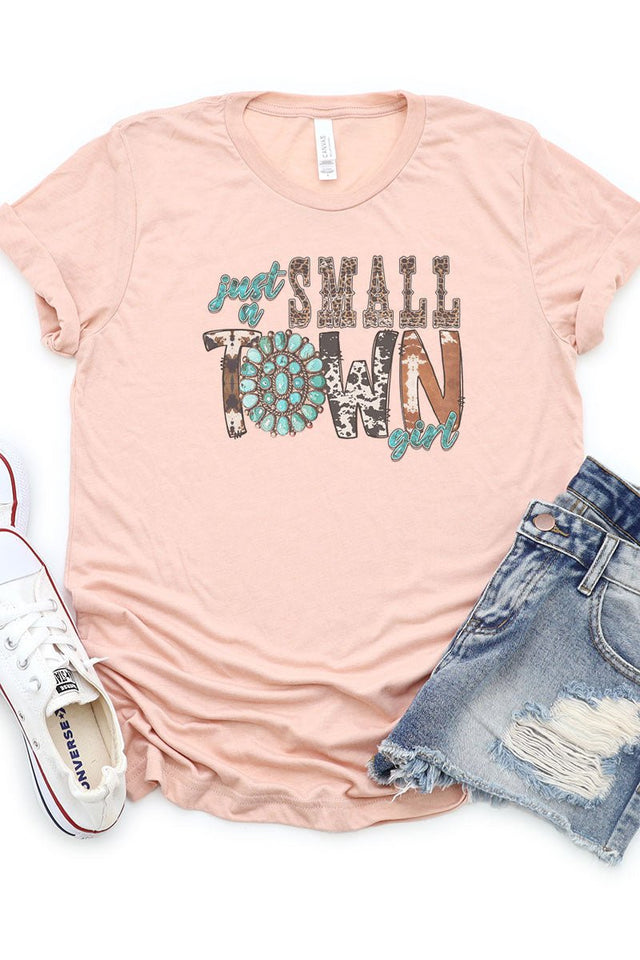Cowhide Small Town Girl Tri-Blend Short Sleeve Tee - Wholesale Accessory Market