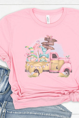 Easter Egg Gnome Truck Tri-Blend Short Sleeve Tee - Wholesale Accessory Market