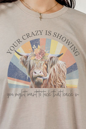 Floral Crazy Cow Tri-Blend Short Sleeve Tee - Wholesale Accessory Market