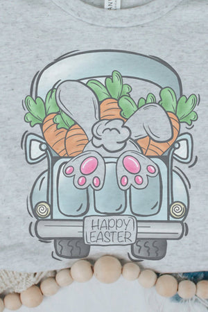 Happy Easter Cottontail Truck Tri-Blend Short Sleeve Tee - Wholesale Accessory Market