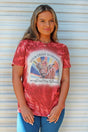 Bleached Floral Crazy Cow Tri-Blend Short Sleeve Tee - Wholesale Accessory Market