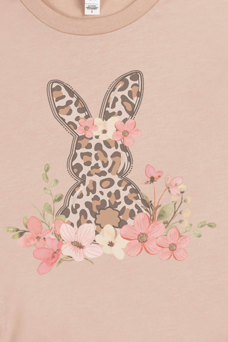 Floral Easter Bunny Tri-Blend Short Sleeve Tee - Wholesale Accessory Market