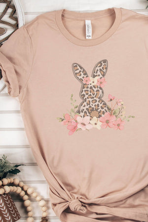 Floral Easter Bunny Tri-Blend Short Sleeve Tee - Wholesale Accessory Market