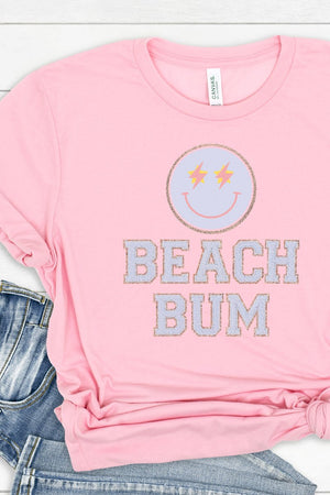 Beach Bum Happy Face Tri-Blend Short Sleeve Tee - Wholesale Accessory Market