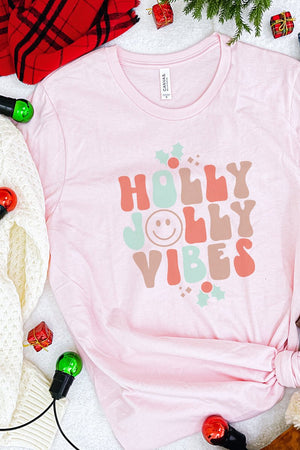 Holly Jolly Vibes Tri-Blend Short Sleeve Tee - Wholesale Accessory Market