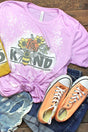 Bleached Floral Be Kind Tri-Blend Short Sleeve Tee - Wholesale Accessory Market