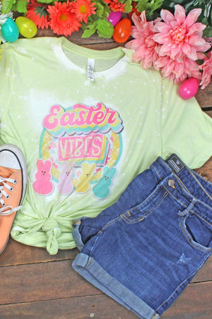 Bleached Easter Vibes Tri-Blend Short Sleeve Tee - Wholesale Accessory Market