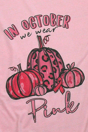In October We Wear Pink Tri-Blend Short Sleeve Tee - Wholesale Accessory Market