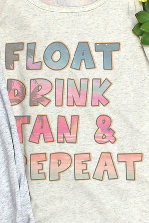 Float Drink Tan Repeat Unisex Jersey Tank - Wholesale Accessory Market