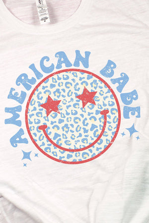 Retro American Babe Short Sleeve Tee - Wholesale Accessory Market