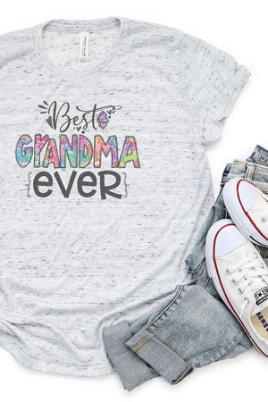 Floral Best Grandma Ever Unisex Short Sleeve Tee - Wholesale Accessory Market