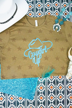 Cowgirl Up Puff Vinyl Unisex Five Star Tee - Wholesale Accessory Market