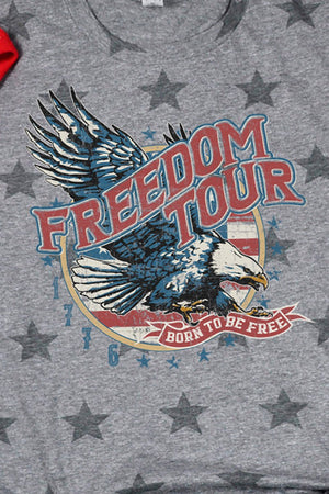 Vintage Freedom Tour Unisex Five Star Tee - Wholesale Accessory Market