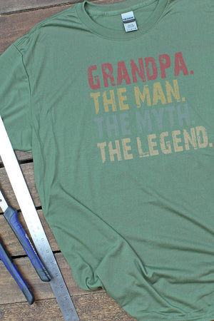 Man Myth Legend Grandpa Performance T-Shirt - Wholesale Accessory Market