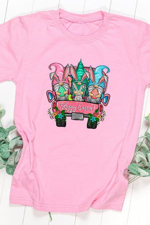 Gnomes Happy Easter Short Sleeve Relaxed Fit T-Shirt - Wholesale Accessory Market