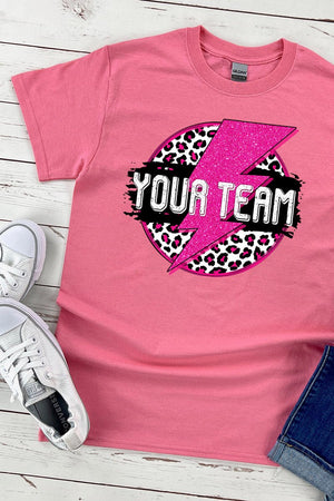 Team Strike Pink and Black Sleeve Relaxed Fit T-Shirt - Wholesale Accessory Market