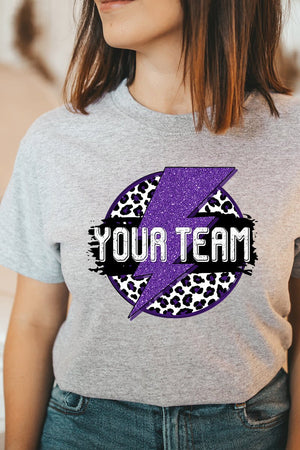 Team Strike Purple and Black Sleeve Relaxed Fit T-Shirt - Wholesale Accessory Market
