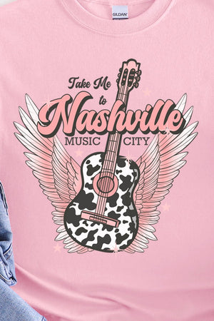 Take Me To Nashville Short Sleeve Relaxed Fit T-Shirt - Wholesale Accessory Market