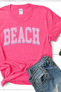 Vintage Varsity Beach Short Sleeve Relaxed Fit T-Shirt - Wholesale Accessory Market