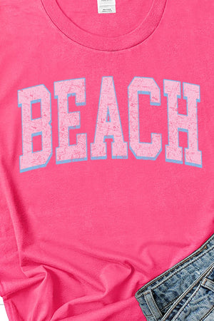 Vintage Varsity Beach Short Sleeve Relaxed Fit T-Shirt - Wholesale Accessory Market