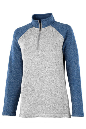 Charles River Women's Quarter Zip Colorblock Heathered Fleece (Wholesale Pricing N/A) - Wholesale Accessory Market